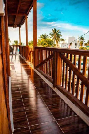 Flamingo Cabin steps from the beach.